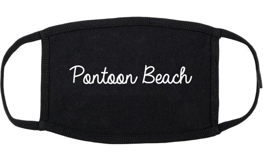 Pontoon Beach Illinois IL Script Cotton Face Mask Black