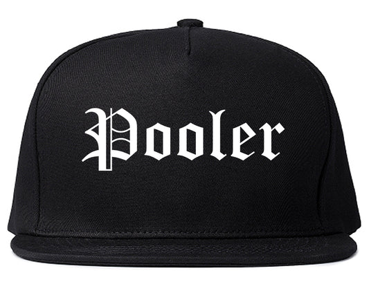 Pooler Georgia GA Old English Mens Snapback Hat Black