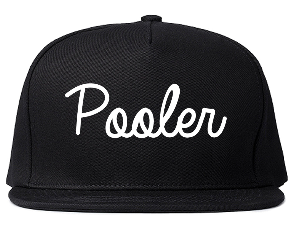 Pooler Georgia GA Script Mens Snapback Hat Black