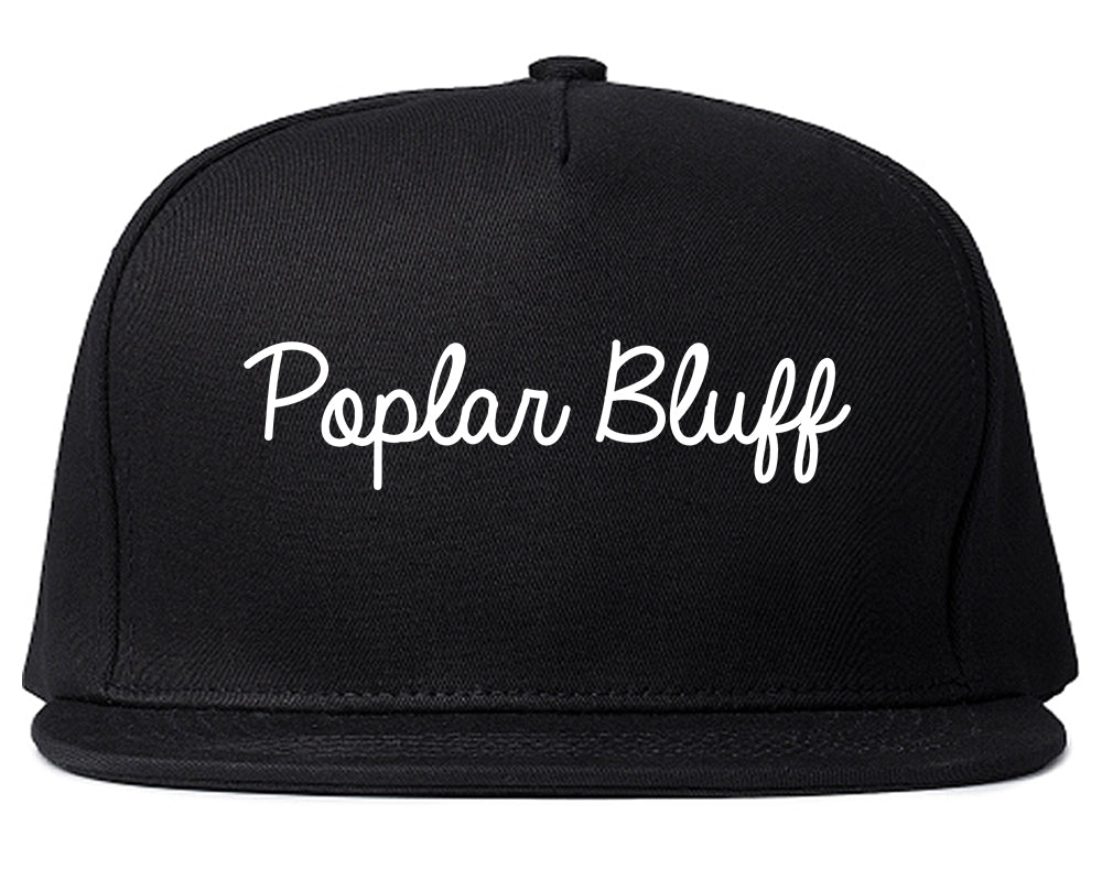 Poplar Bluff Missouri MO Script Mens Snapback Hat Black