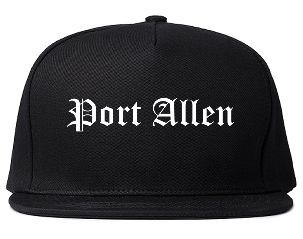 Port Allen Louisiana LA Old English Mens Snapback Hat Black