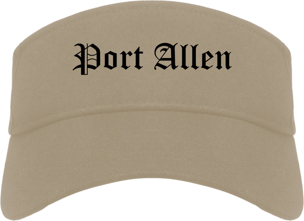 Port Allen Louisiana LA Old English Mens Visor Cap Hat Khaki