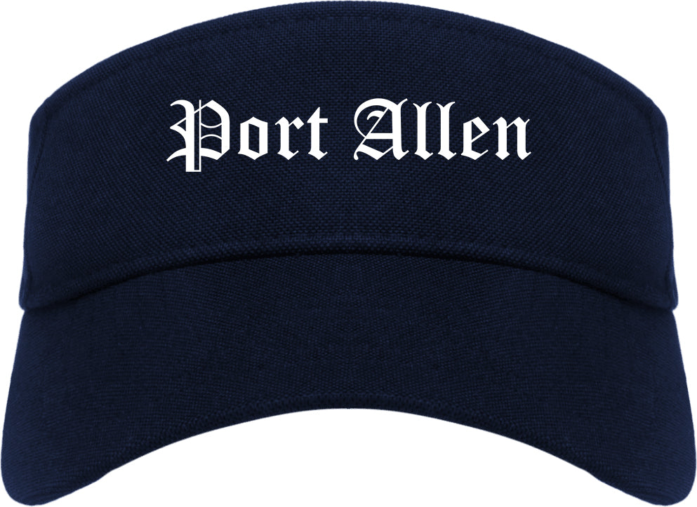 Port Allen Louisiana LA Old English Mens Visor Cap Hat Navy Blue