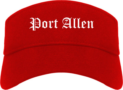 Port Allen Louisiana LA Old English Mens Visor Cap Hat Red