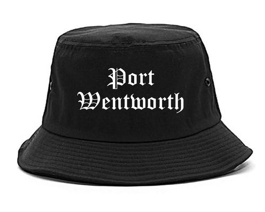 Port Wentworth Georgia GA Old English Mens Bucket Hat Black