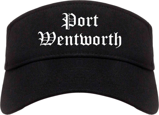 Port Wentworth Georgia GA Old English Mens Visor Cap Hat Black
