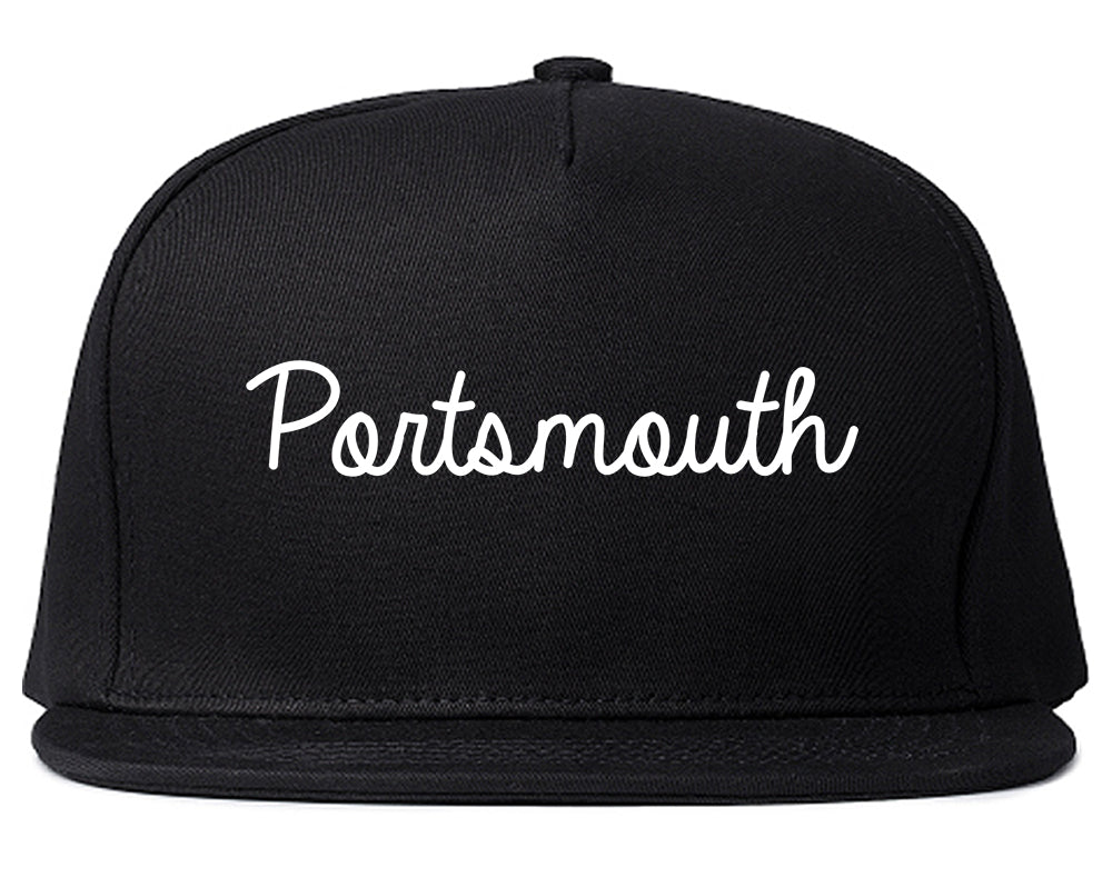 Portsmouth Ohio OH Script Mens Snapback Hat Black