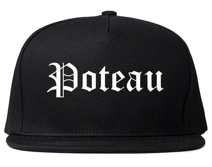 Poteau Oklahoma OK Old English Mens Snapback Hat Black