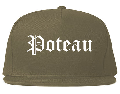 Poteau Oklahoma OK Old English Mens Snapback Hat Grey