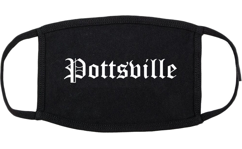 Pottsville Pennsylvania PA Old English Cotton Face Mask Black