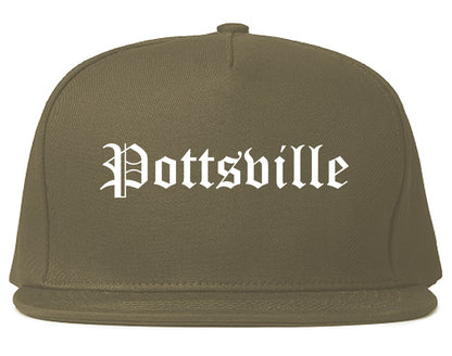 Pottsville Pennsylvania PA Old English Mens Snapback Hat Grey
