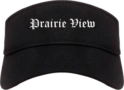 Prairie View Texas TX Old English Mens Visor Cap Hat Black