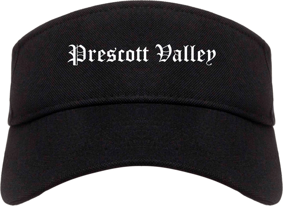 Prescott Valley Arizona AZ Old English Mens Visor Cap Hat Black