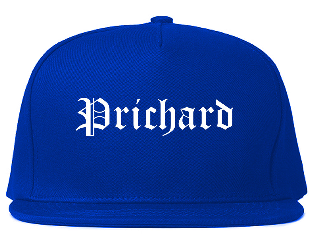 Prichard Alabama AL Old English Mens Snapback Hat Royal Blue