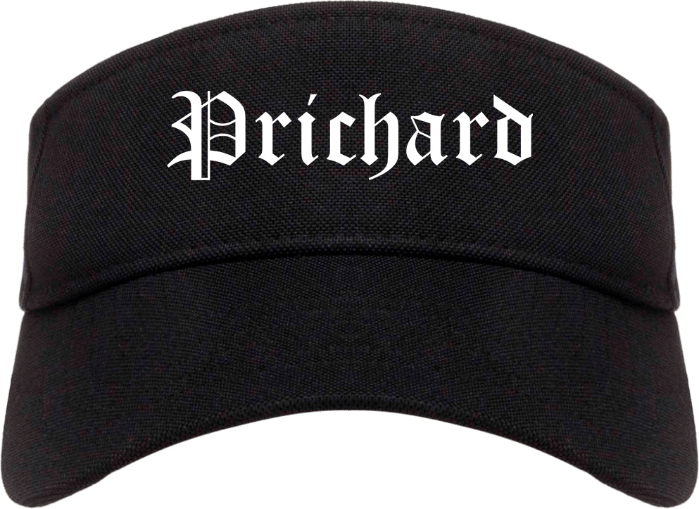 Prichard Alabama AL Old English Mens Visor Cap Hat Black