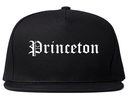 Princeton Indiana IN Old English Mens Snapback Hat Black