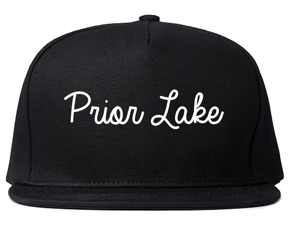 Prior Lake Minnesota MN Script Mens Snapback Hat Black