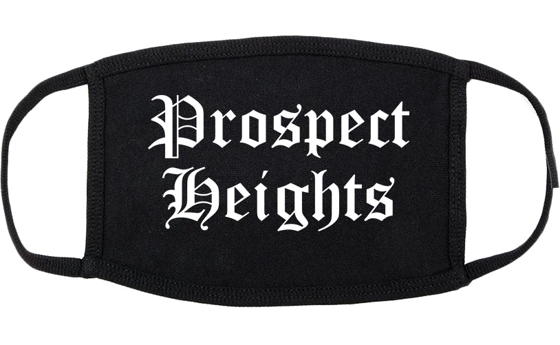 Prospect Heights Illinois IL Old English Cotton Face Mask Black
