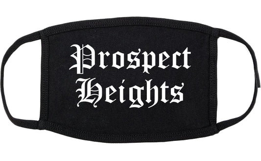 Prospect Heights Illinois IL Old English Cotton Face Mask Black
