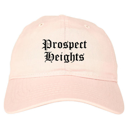 Prospect Heights Illinois IL Old English Mens Dad Hat Baseball Cap Pink