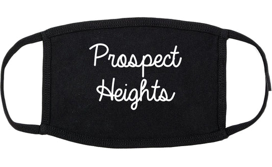 Prospect Heights Illinois IL Script Cotton Face Mask Black