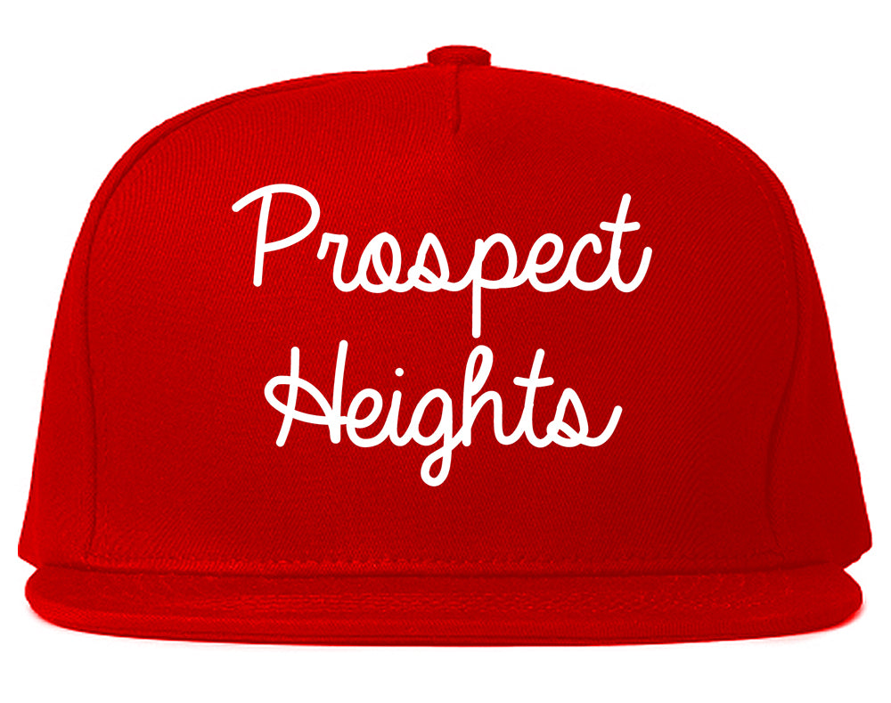 Prospect Heights Illinois IL Script Mens Snapback Hat Red
