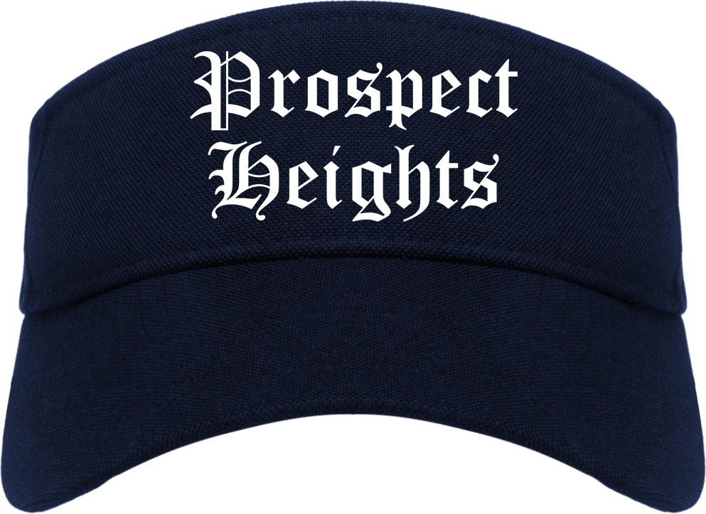 Prospect Heights Illinois IL Old English Mens Visor Cap Hat Navy Blue