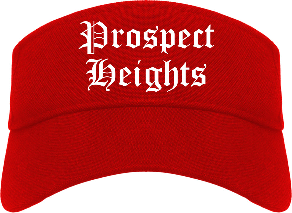 Prospect Heights Illinois IL Old English Mens Visor Cap Hat Red