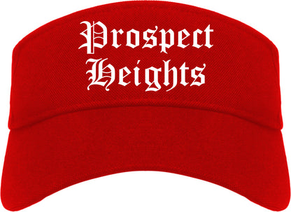 Prospect Heights Illinois IL Old English Mens Visor Cap Hat Red