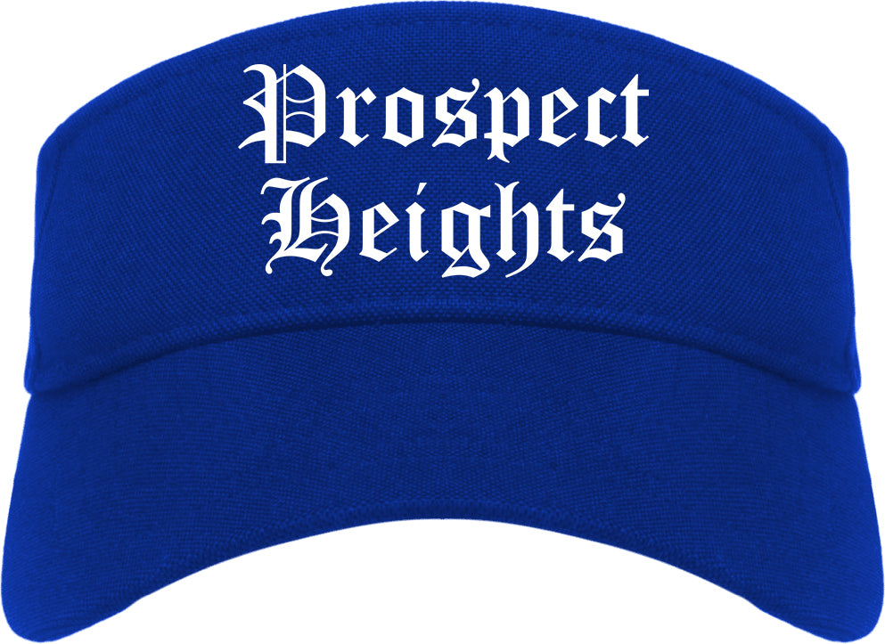 Prospect Heights Illinois IL Old English Mens Visor Cap Hat Royal Blue