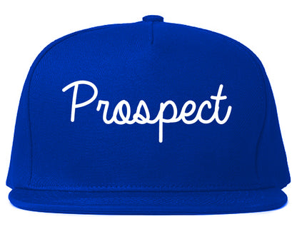 Prospect Kentucky KY Script Mens Snapback Hat Royal Blue