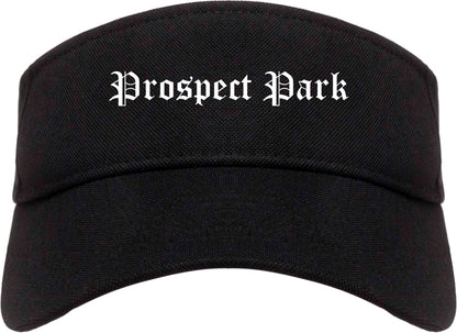 Prospect Park Pennsylvania PA Old English Mens Visor Cap Hat Black