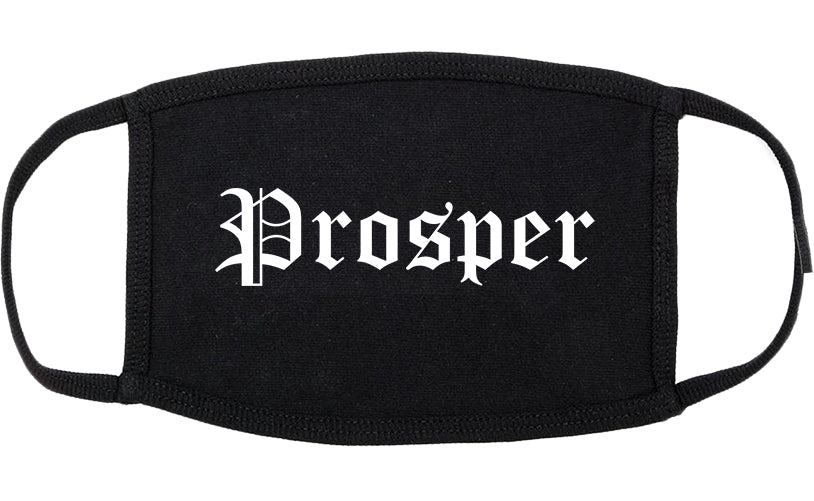 Prosper Texas TX Old English Cotton Face Mask Black