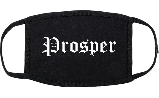 Prosper Texas TX Old English Cotton Face Mask Black