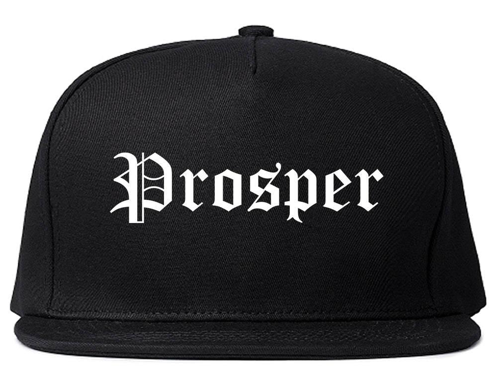 Prosper Texas TX Old English Mens Snapback Hat Black
