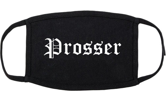 Prosser Washington WA Old English Cotton Face Mask Black