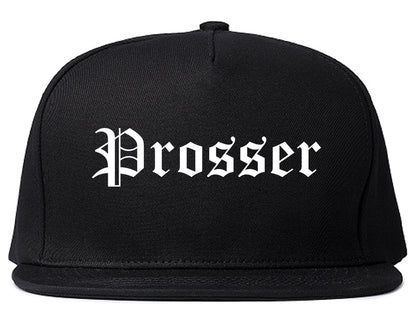 Prosser Washington WA Old English Mens Snapback Hat Black