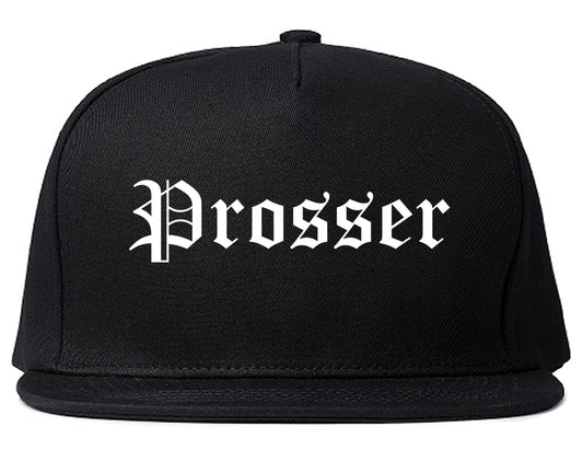 Prosser Washington WA Old English Mens Snapback Hat Black