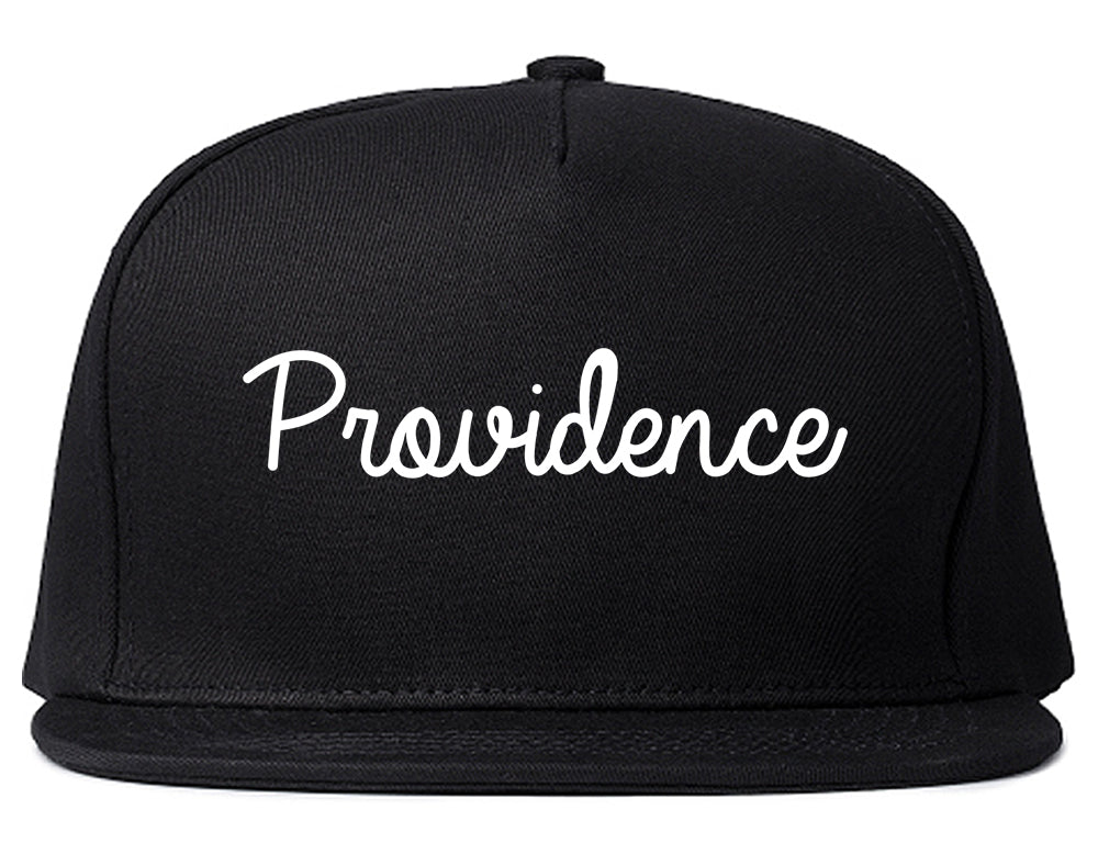 Providence Utah UT Script Mens Snapback Hat Black