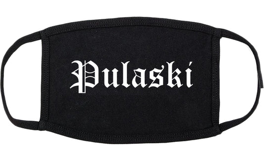 Pulaski Tennessee TN Old English Cotton Face Mask Black