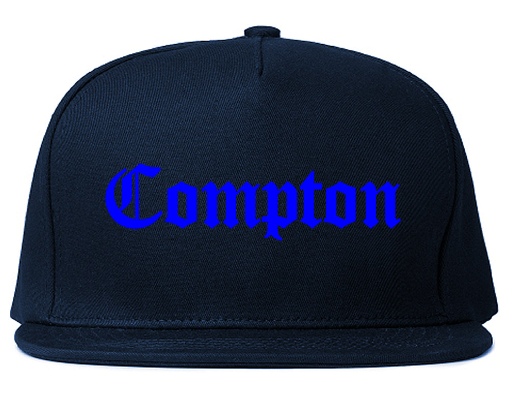 ROYAL BLUE Compton California Old English Mens Snapback Hat Navy Blue