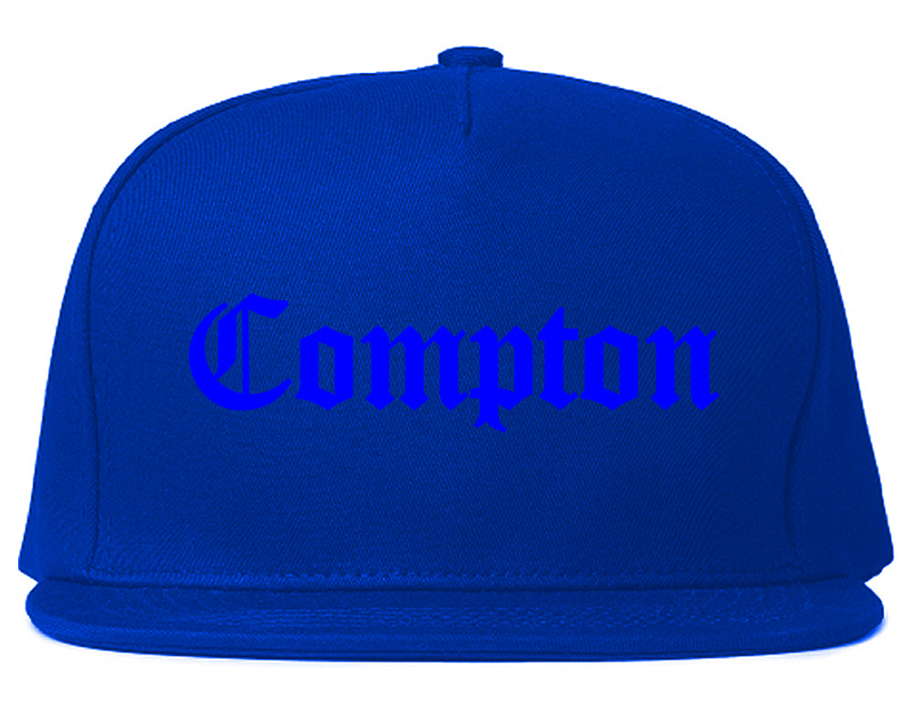 ROYAL BLUE Compton California Old English Mens Snapback Hat Royal Blue
