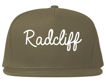 Radcliff Kentucky KY Script Mens Snapback Hat Grey