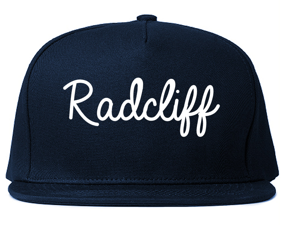 Radcliff Kentucky KY Script Mens Snapback Hat Navy Blue