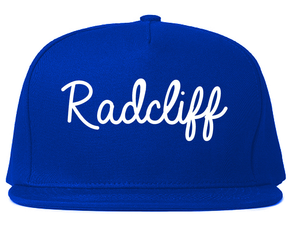 Radcliff Kentucky KY Script Mens Snapback Hat Royal Blue