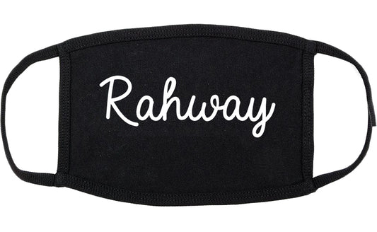 Rahway New Jersey NJ Script Cotton Face Mask Black