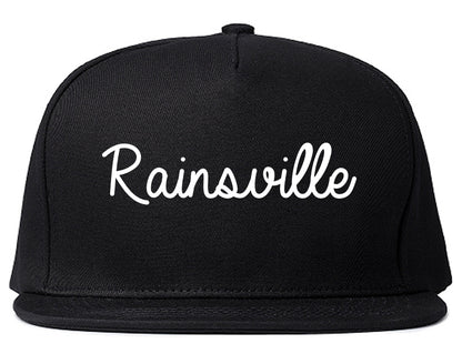 Rainsville Alabama AL Script Mens Snapback Hat Black