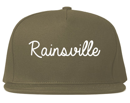 Rainsville Alabama AL Script Mens Snapback Hat Grey