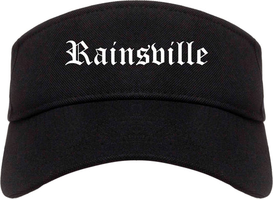 Rainsville Alabama AL Old English Mens Visor Cap Hat Black