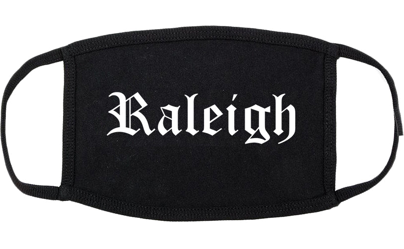 Raleigh North Carolina NC Old English Cotton Face Mask Black